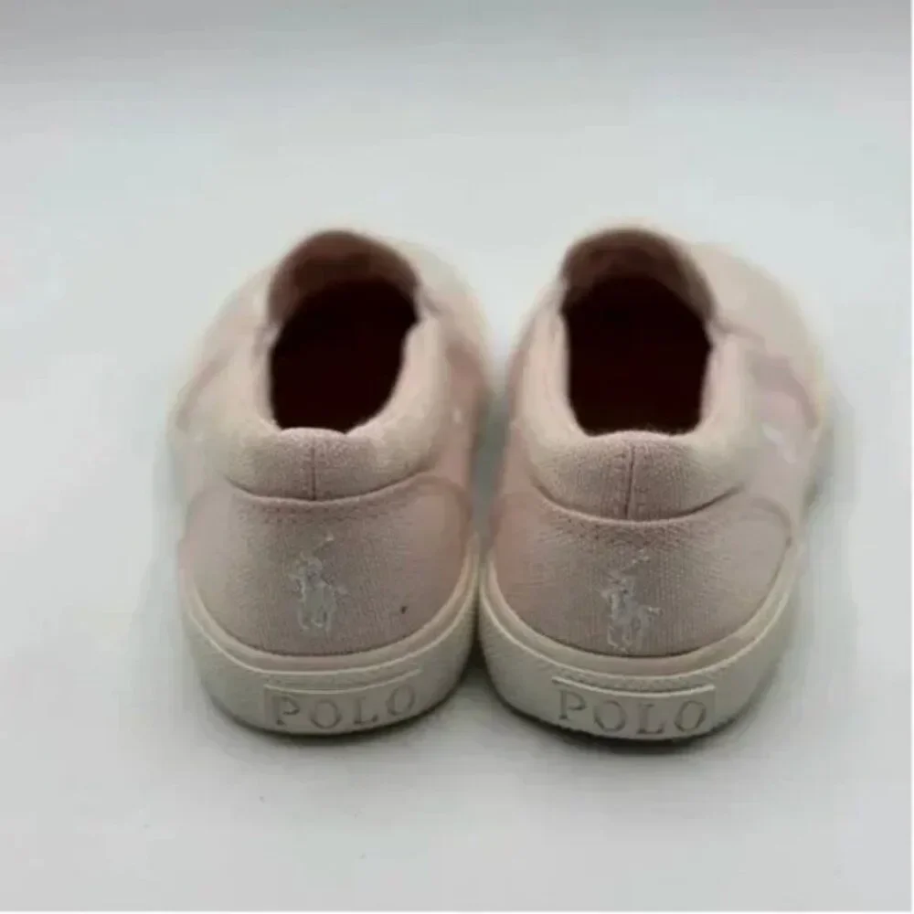 Polo Ralph Lauren Light Pink Allover Pony Slip On Sneakers Size 10